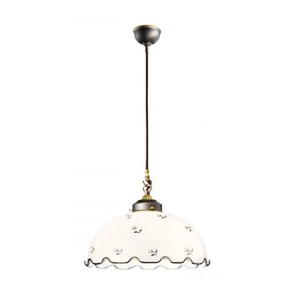 Reserve glas voor kroonluchter NONNA E27 diameter 36 cm wit/groen