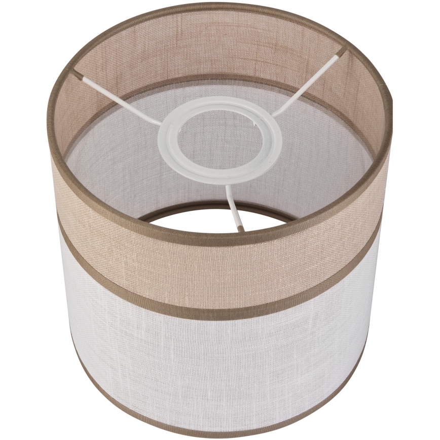 Vervangende lampenkap voor kroonluchter, tafellamp en wandlamp ANDREA E27 diameter 16 cm beige/grijs