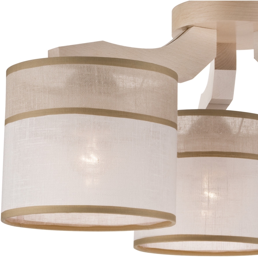 Vervangende lampenkap voor kroonluchter, tafellamp en wandlamp ANDREA E27 diameter 16 cm beige/grijs