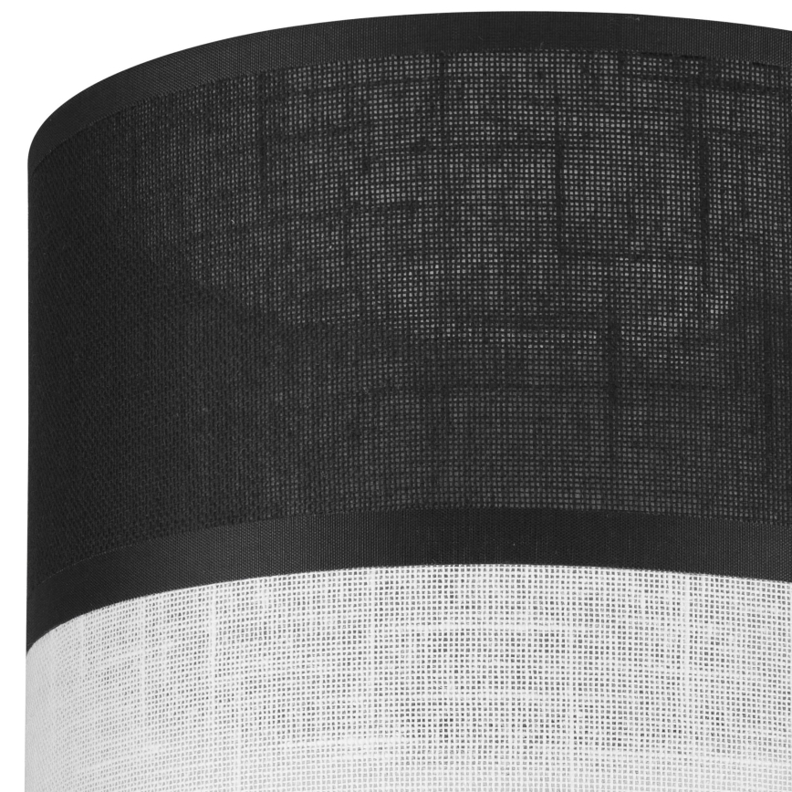 Vervangende lampenkap voor kroonluchter, tafellamp, vloerlamp, wandlamp en plafondlamp ANDREA E27 diameter 16 cm zwart/wit