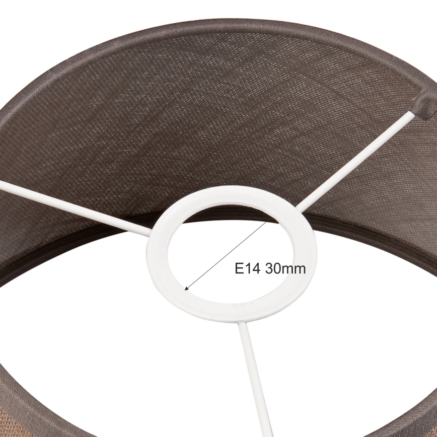Vervangende lampenkap voor kroonluchter en wandlamp ANTONIO E14 120x200 mm bruin