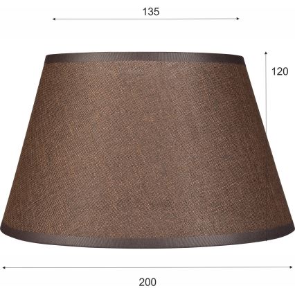 Vervangende lampenkap voor kroonluchter en wandlamp ANTONIO E14 120x200 mm bruin