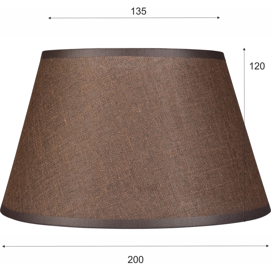 Vervangende lampenkap voor kroonluchter en wandlamp ANTONIO E14 120x200 mm bruin