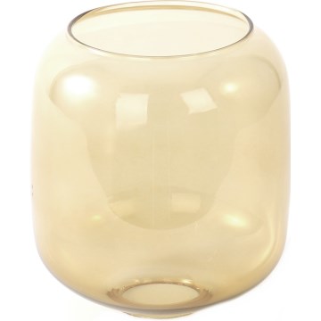 Reserveglas voor kroonluchter met E27-fitting, Ø 14 cm, rookbruin
