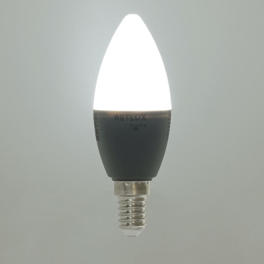 Ampoule à intensité variable LED RGBW C37 E14/4,5W/230V 2700-6500K Wi-Fi Tuya