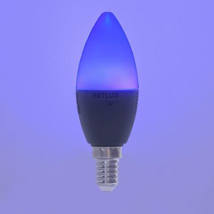 Ampoule à intensité variable LED RGBW C37 E14/4,5W/230V 2700-6500K Wi-Fi Tuya