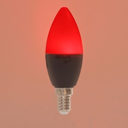 Ampoule à intensité variable LED RGBW C37 E14/4,5W/230V 2700-6500K Wi-Fi Tuya