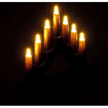 Chandelier de Noël LED 7xLED/2xAA blanc chaud