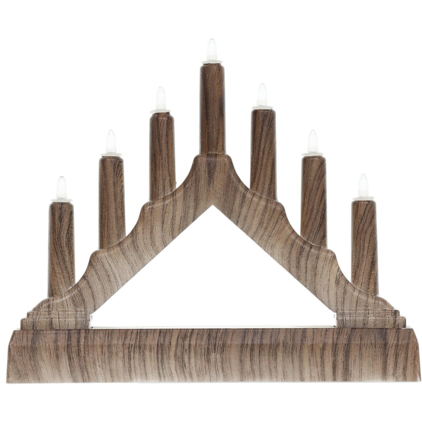 Chandelier de Noël LED 7xLED/2xAA blanc chaud