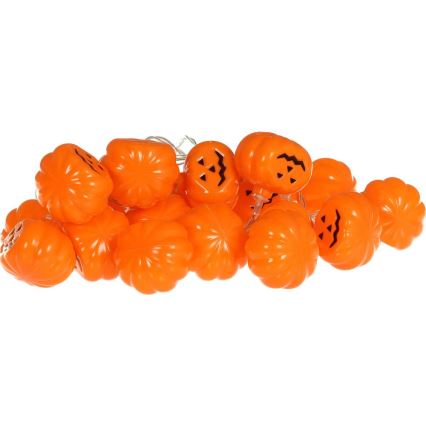 Decoratieve LED ketting HALLOWEEN 20xLED/3xAA/warm wit 3,3m pompoenen