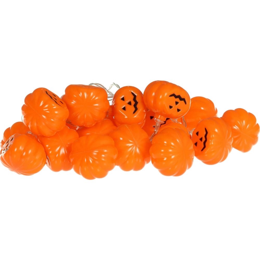 Decoratieve LED ketting HALLOWEEN 20xLED/3xAA/warm wit 3,3m pompoenen