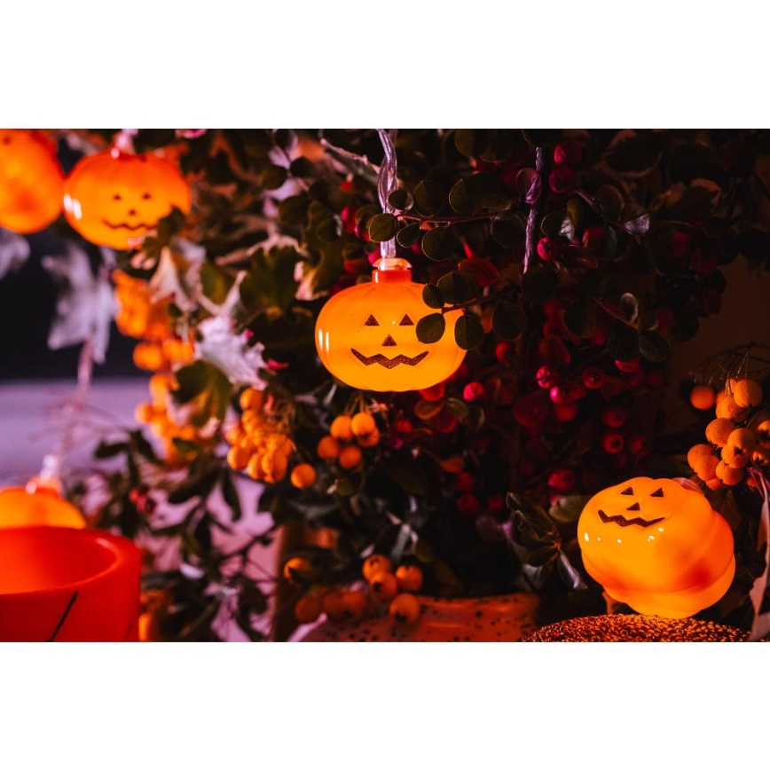 Decoratieve LED ketting HALLOWEEN 20xLED/3xAA/warm wit 3,3m pompoenen