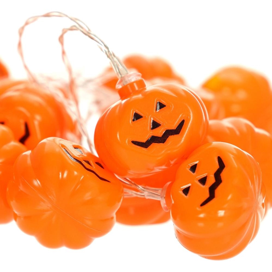 Decoratieve LED ketting HALLOWEEN 20xLED/3xAA/warm wit 3,3m pompoenen