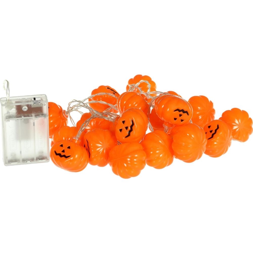 Decoratieve LED ketting HALLOWEEN 20xLED/3xAA/warm wit 3,3m pompoenen