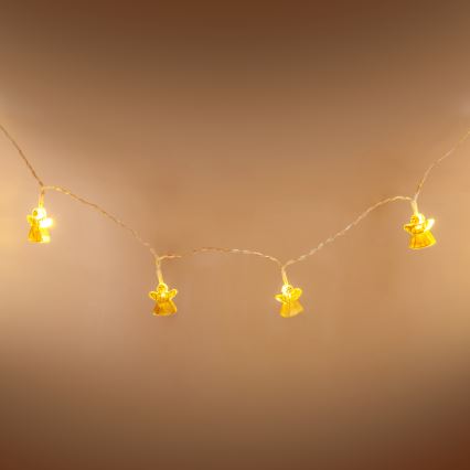 Decoratieve LED Lichtketting 10xLED/2xAA 1,65m warm wit
