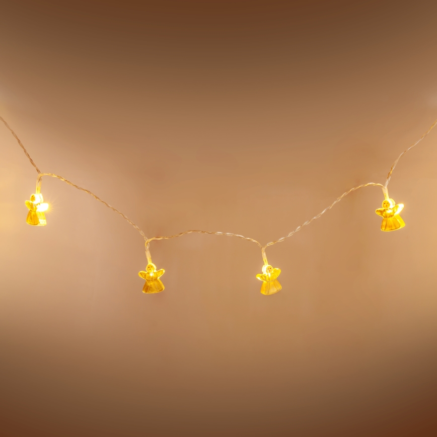 Decoratieve LED Lichtketting 10xLED/2xAA 1,65m warm wit