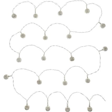 Decoratieve LED Lichtketting 20xLED/3xAA warm wit