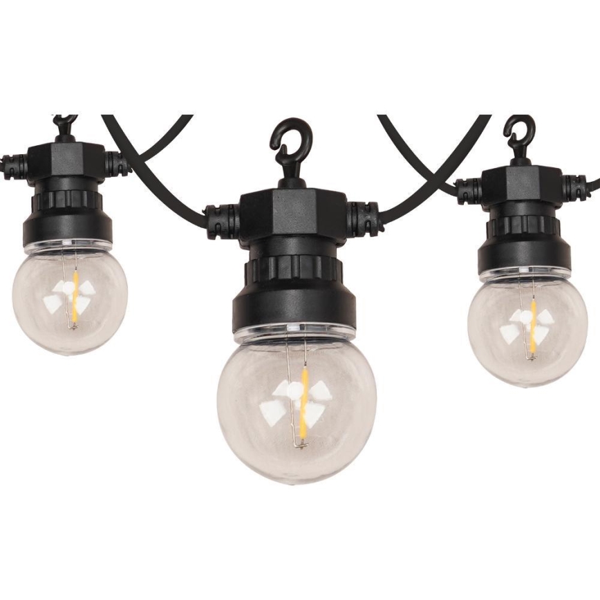 Decoratieve LED Lichtsnoer voor buiten SLINGER G45 10xE27/230V 8m IP44 warm wit