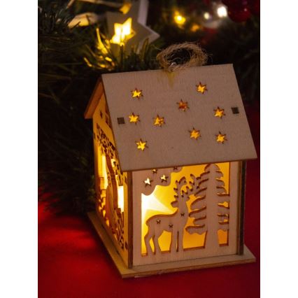 Décoration de noël 1xLED/2xLR44 blanc chaud