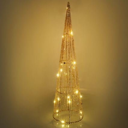 Décoration de noël 20xLED/2xAA blanche chaude