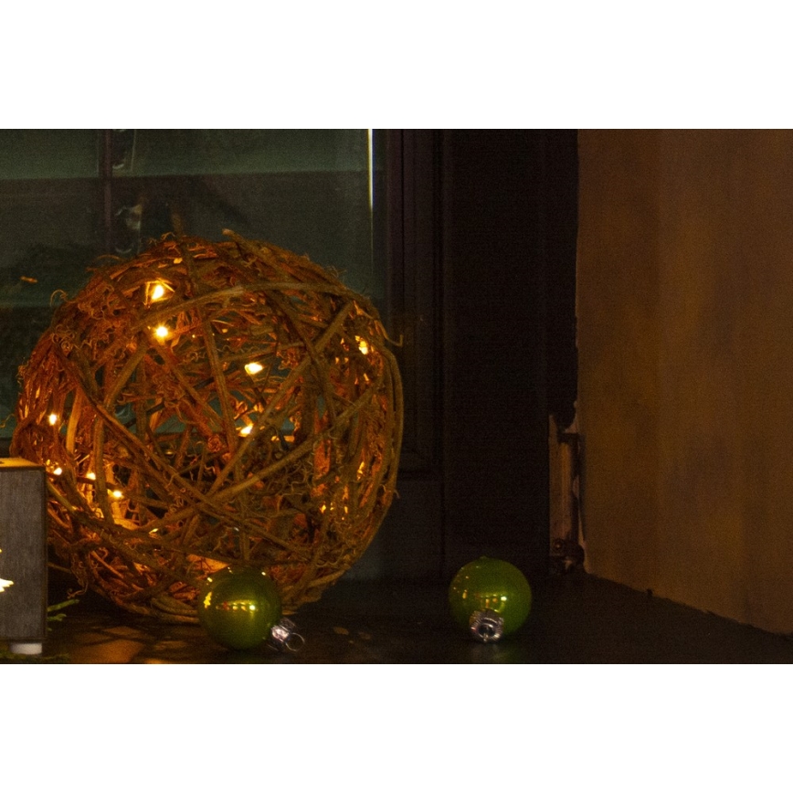 Décoration de noël 20xLED/3xAA blanc chaud