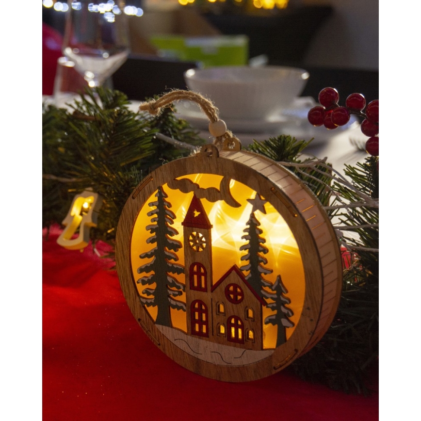 Décoration de noël 5xLED/2xAAA blanc chaud