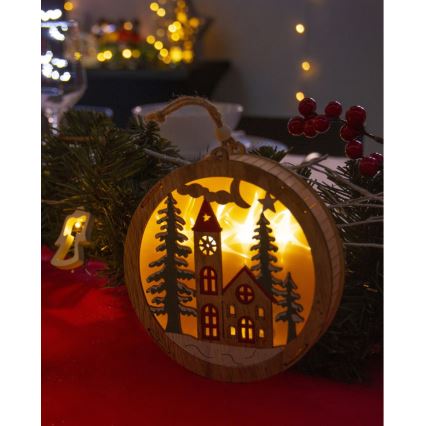 Décoration de noël 5xLED/2xAAA blanc chaud