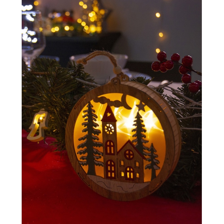 Décoration de noël 5xLED/2xAAA blanc chaud