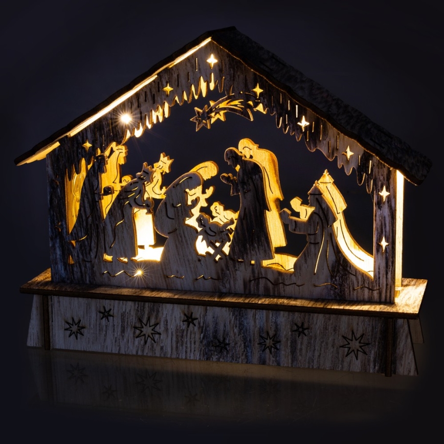 Décoration de noël 6xLED/2xAAA blanc chaud