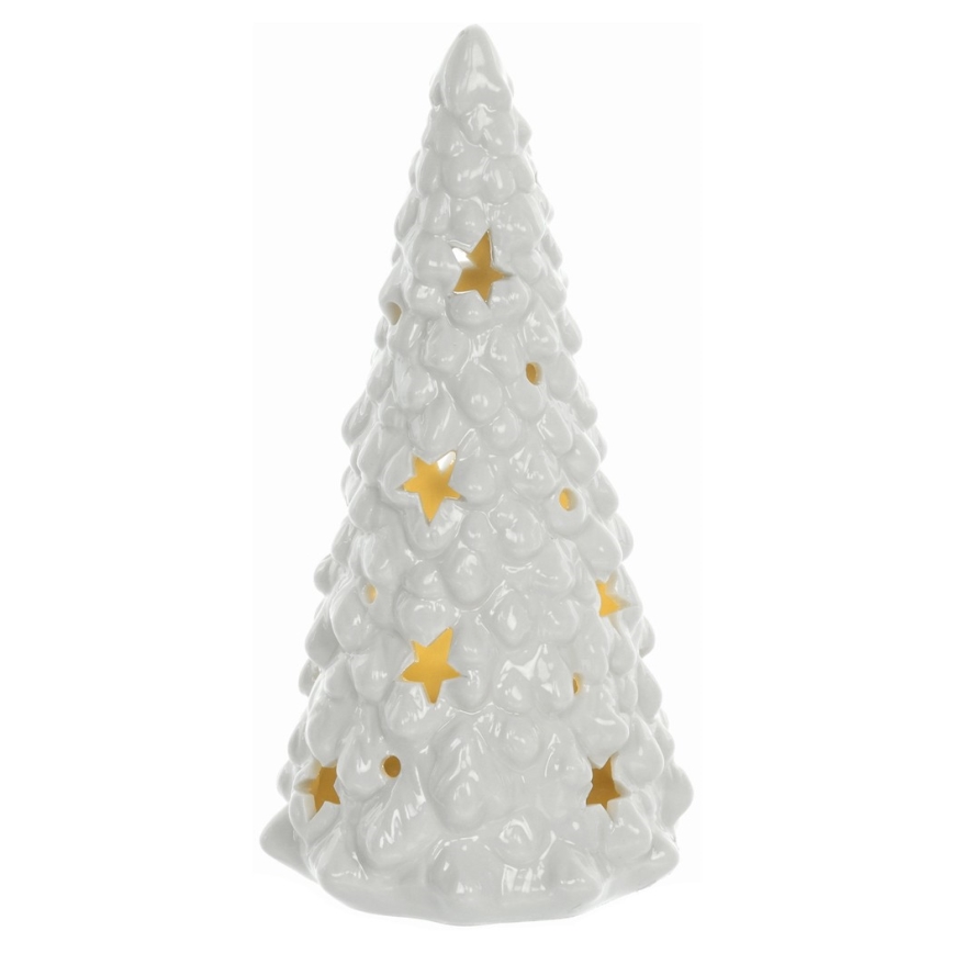 Décoration de Noël en porcelaine LED/3xLR44 sapin
