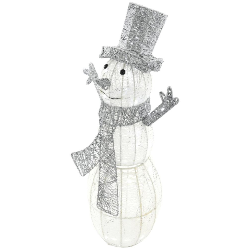Décoration de Noël extérieure LED/3,6W/230V/blanc froid 75 cm IP44 bonhomme de neige