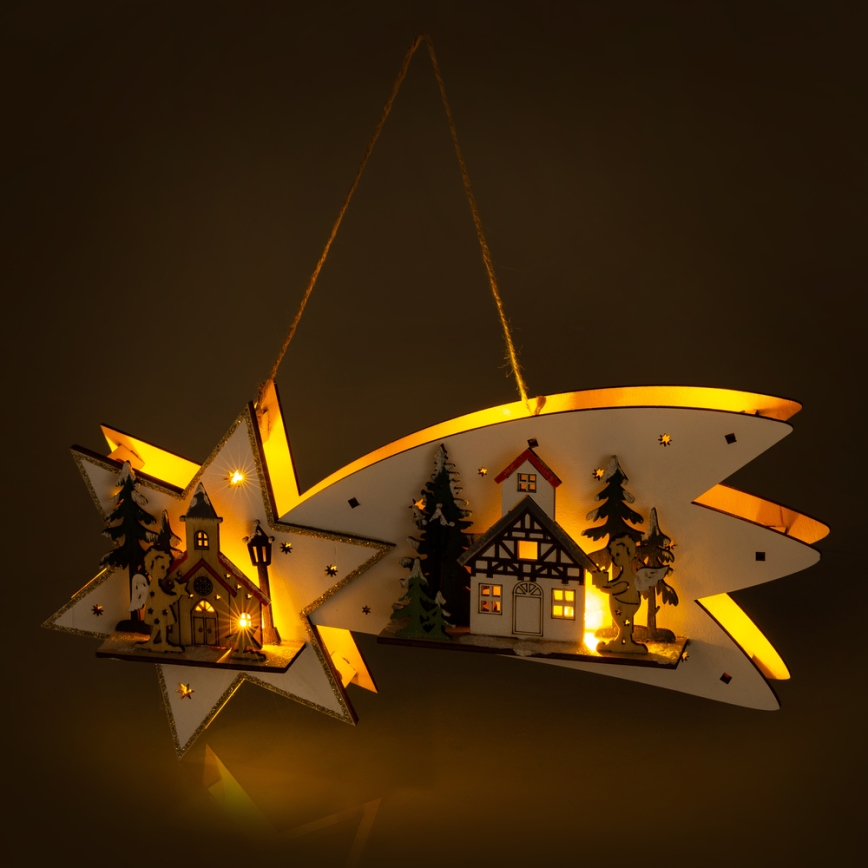 Décoration de Noël LED/2xAA comète