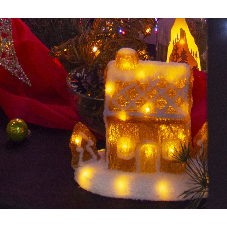 Décoration de Noël LED/3xAA blanc chaud