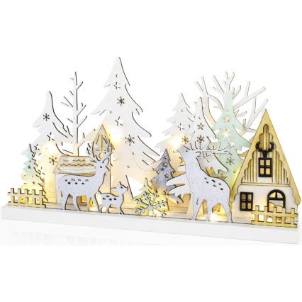 Décoration de Noël LED/3xAAA/blanc chaud forêt