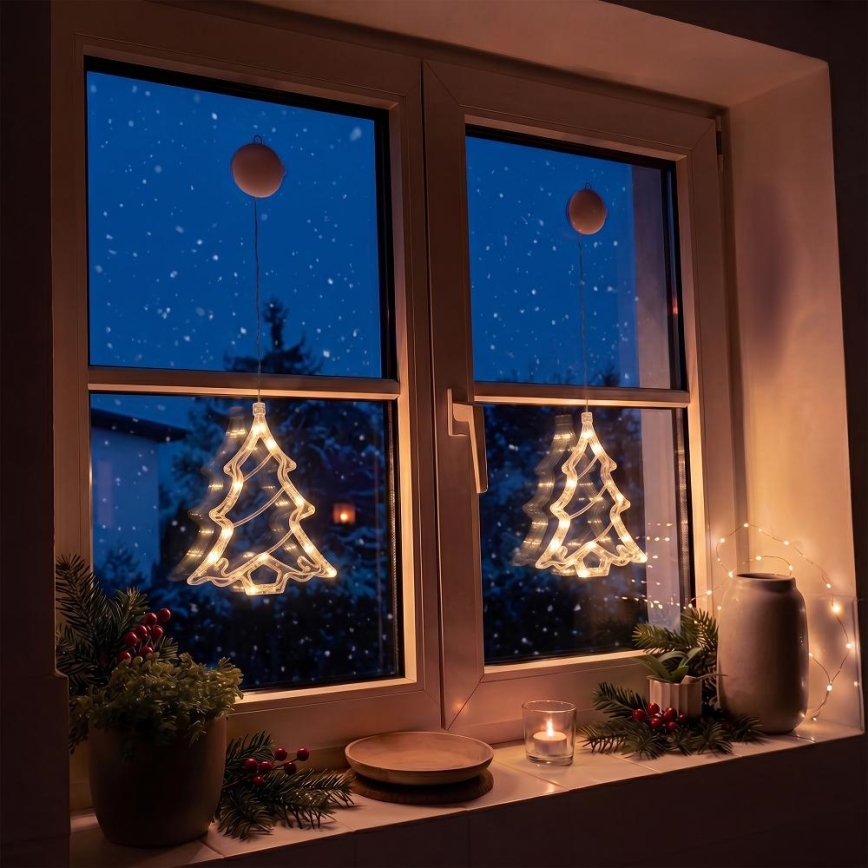 LED Décoration de Noël LED/3xAAA/blanc chaud petit sapin