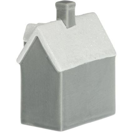 Décoration en porcelaine LED/2xLR44/blanc chaud maison grise