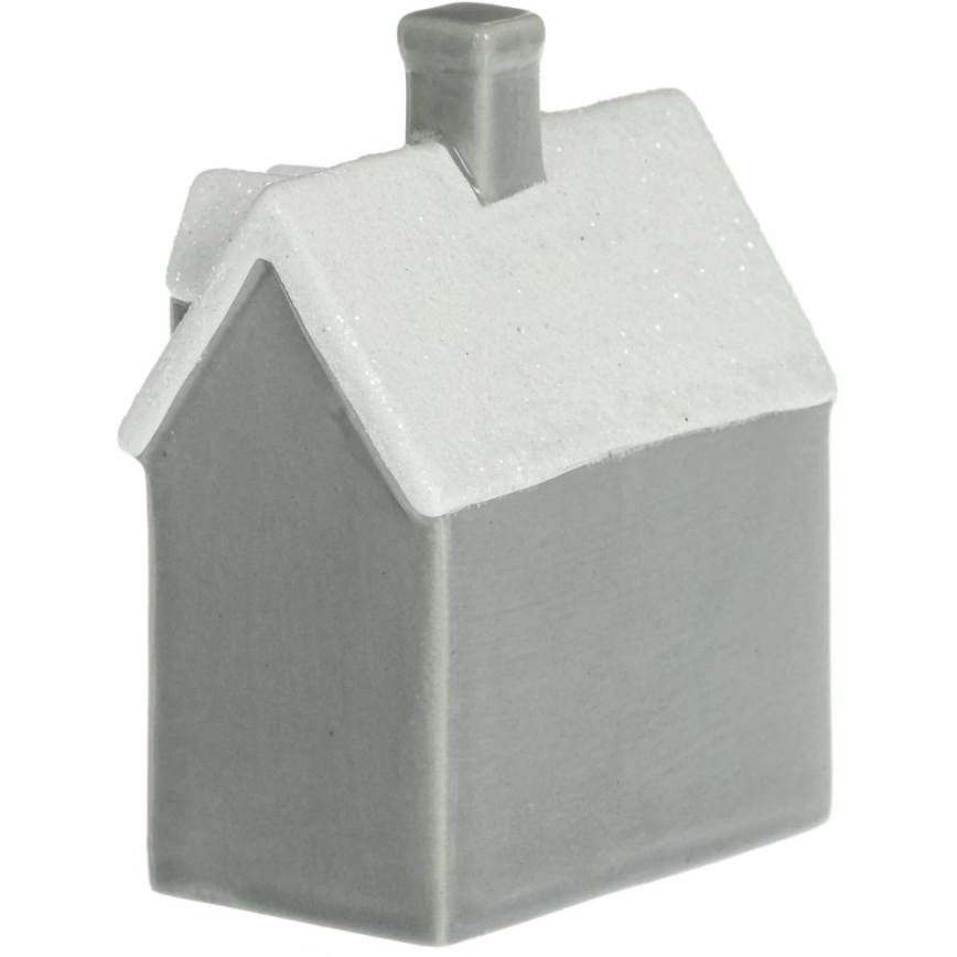 Décoration en porcelaine LED/2xLR44/blanc chaud maison grise