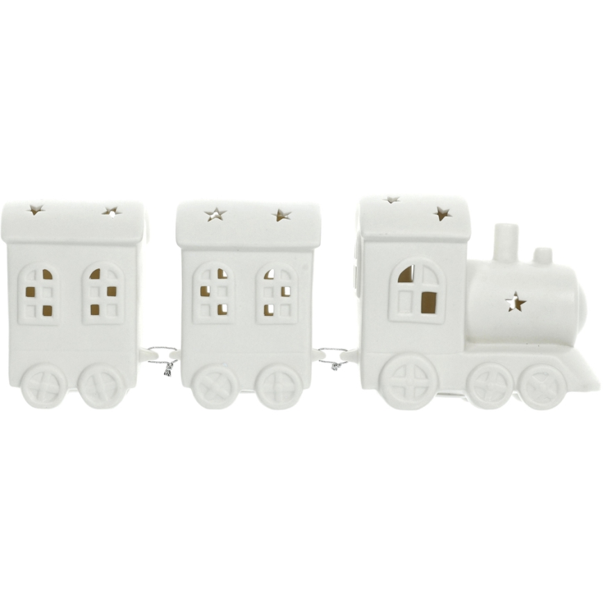 Décoration en porcelaine LED/3xLR44 train