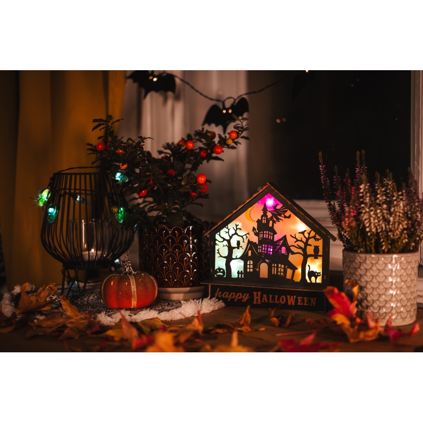 Décoration HALLOWEEN LED/2xAA/multicolore maison hantée