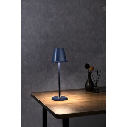 LED Dimbare Oplaadbare Bureaulamp LED/3W/1800 mAh Donkerblauw