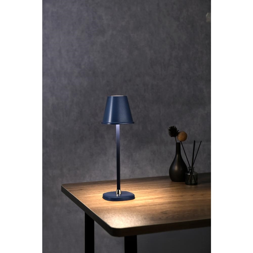 LED Dimbare Oplaadbare Bureaulamp LED/3W/1800 mAh Donkerblauw
