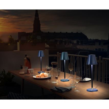 LED Dimbare Oplaadbare Bureaulamp LED/3W/1800 mAh Donkerblauw