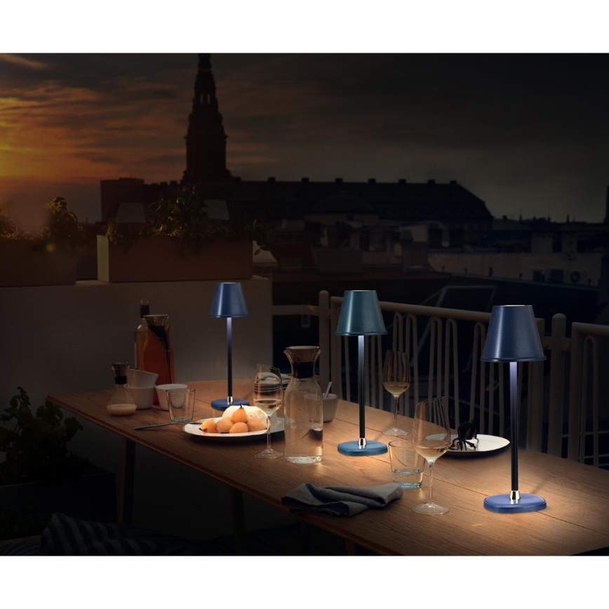 LED Dimbare Oplaadbare Bureaulamp LED/3W/1800 mAh Donkerblauw