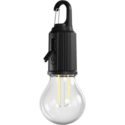 Retlux - dimbare oplaadbare LED-zaklamp, 0,3 W, USB, 400 mAh, IP44, zwart
