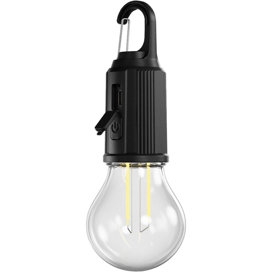 Retlux - dimbare oplaadbare LED-zaklamp, 0,3 W, USB, 400 mAh, IP44, zwart