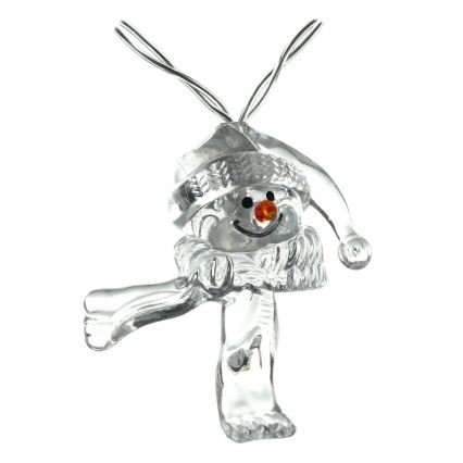 Guirlande de Noël 10xLED/2xAA/blanc chaud 1,65m bonhommes de neige