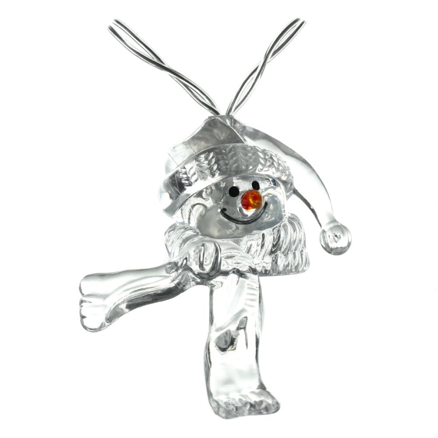 Guirlande de Noël 10xLED/2xAA/blanc chaud 1,65m bonhommes de neige
