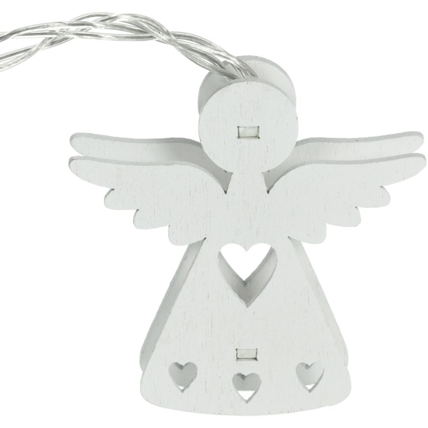 Guirlande de Noël LED 10xLED/2xAA/blanc chaud 2m anges