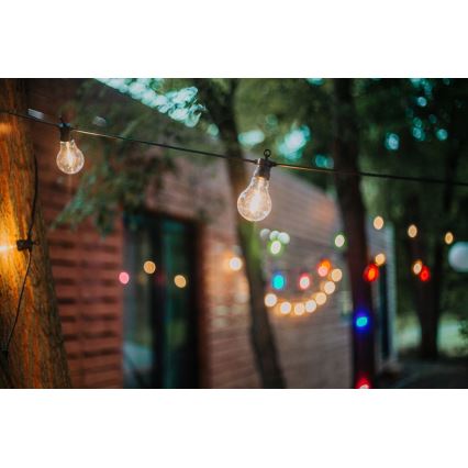 Guirlande de noël décorative d'extérieur LED 10xA60 7,5m IP44 blanc chaud