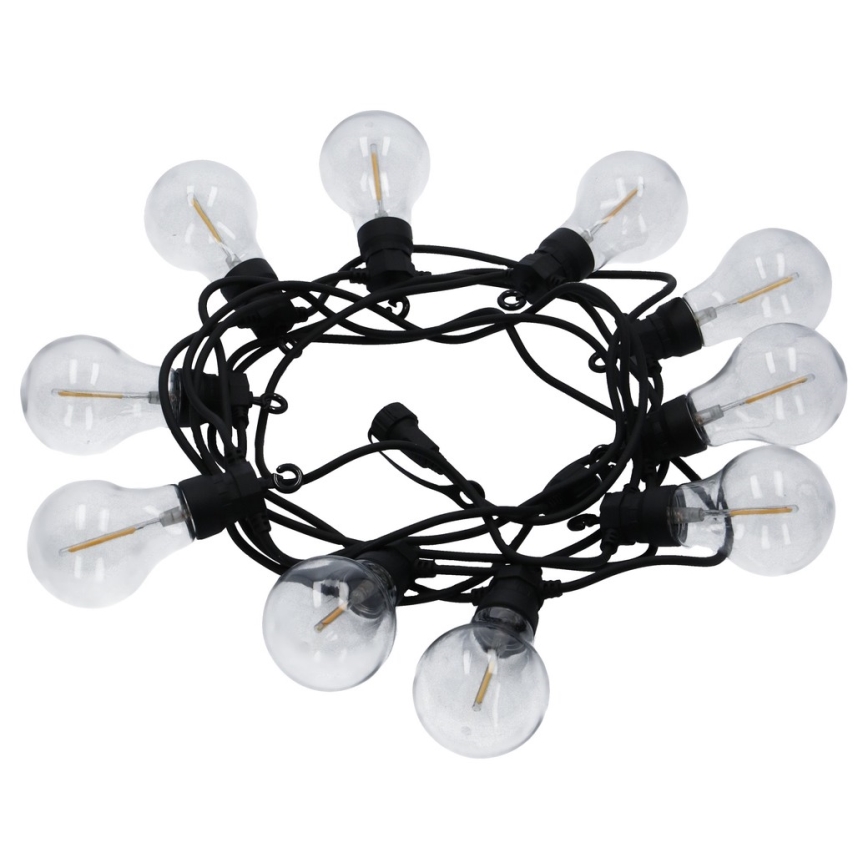 Guirlande de noël décorative d'extérieur LED 10xA60 7,5m IP44 blanc chaud